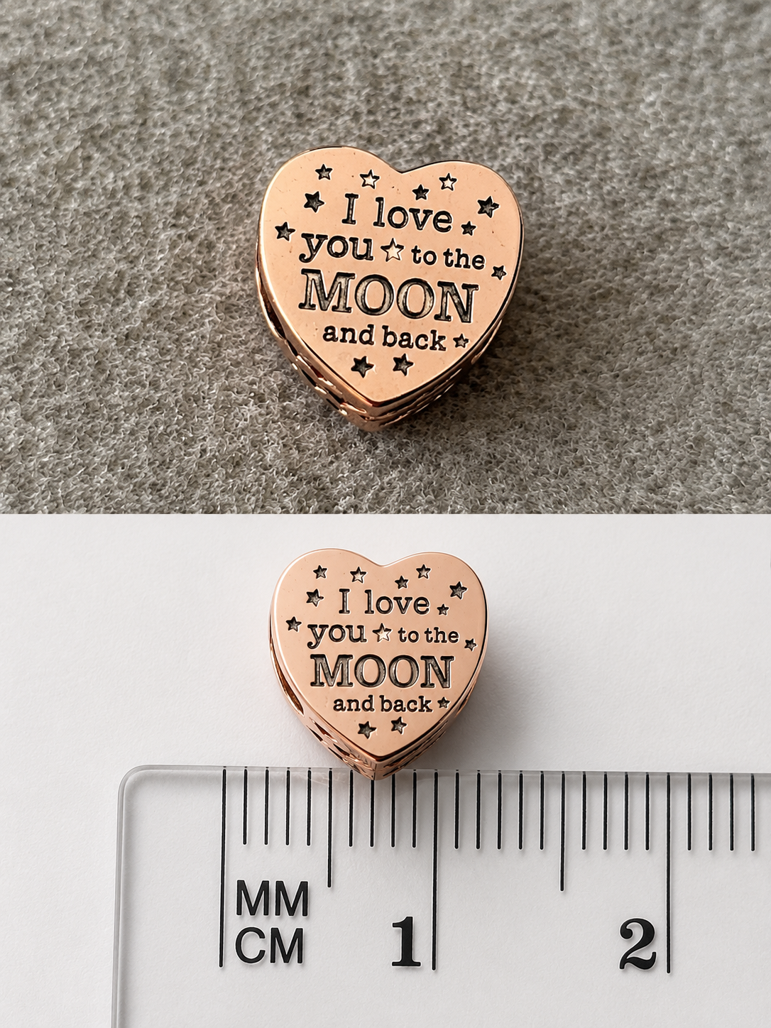 HEART SHAPED ENGRAVED CHARM