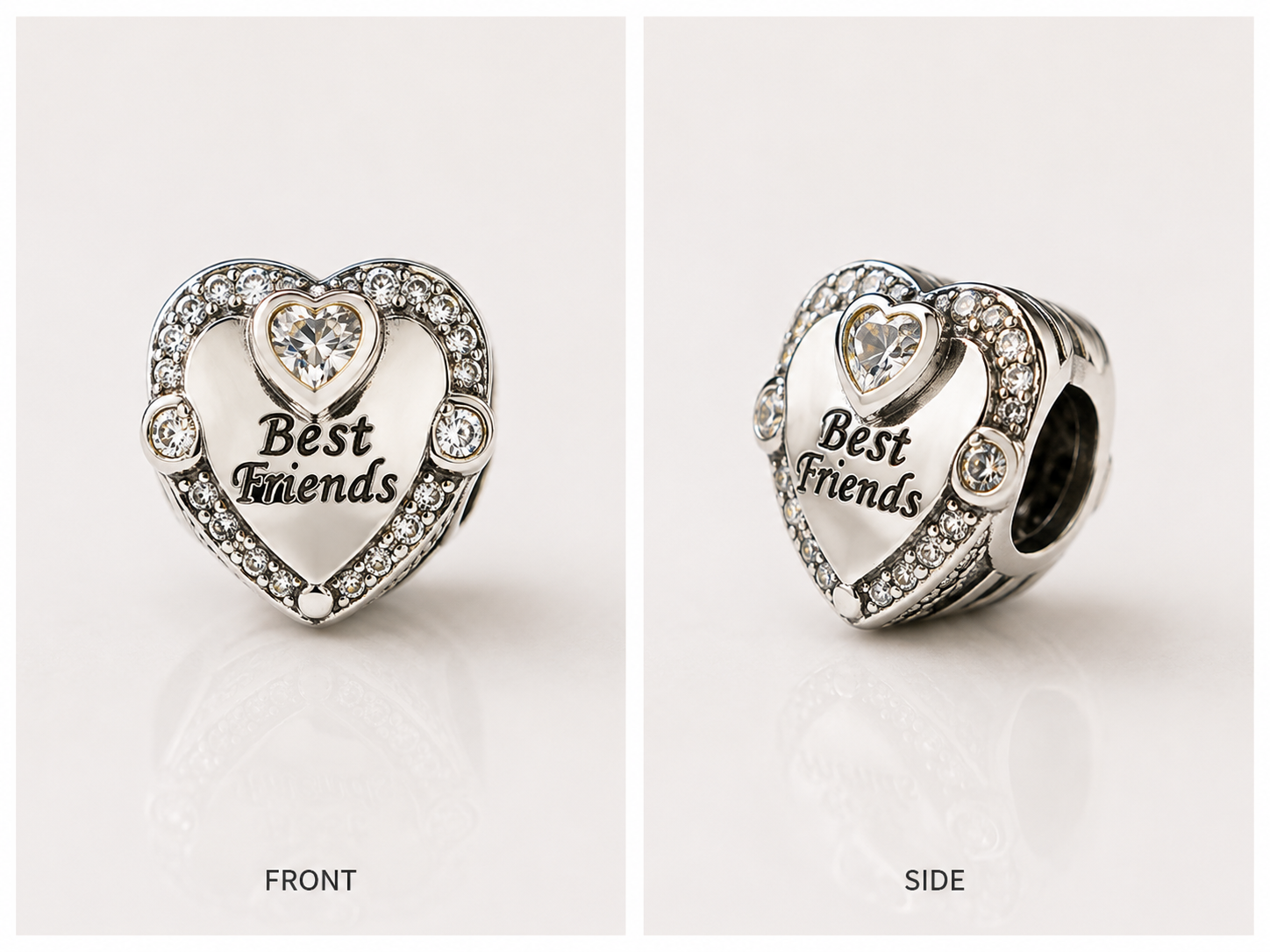 HEART SHAPED BEST FRIEND CHARM