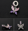 925 GEM DANGLE BUTTERFLY CHARM