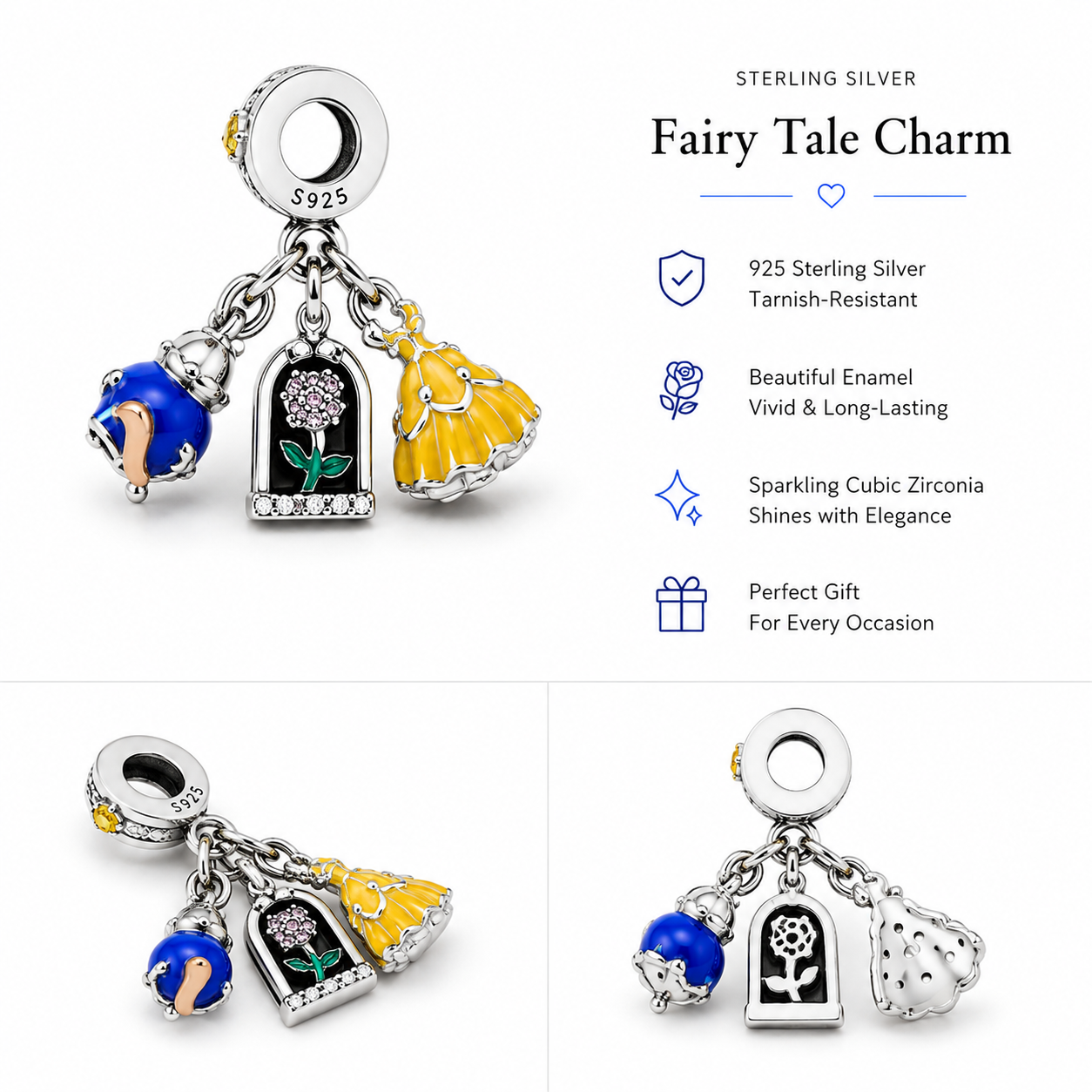 BEAUTY & THE BEAST INSPIRED CHARM