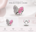 PINK AND GEM BUTTERFLY CHARM