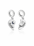 DANGLE SPLIT HEART SHAPED 'MOTHER & DAUGHTER CHARM